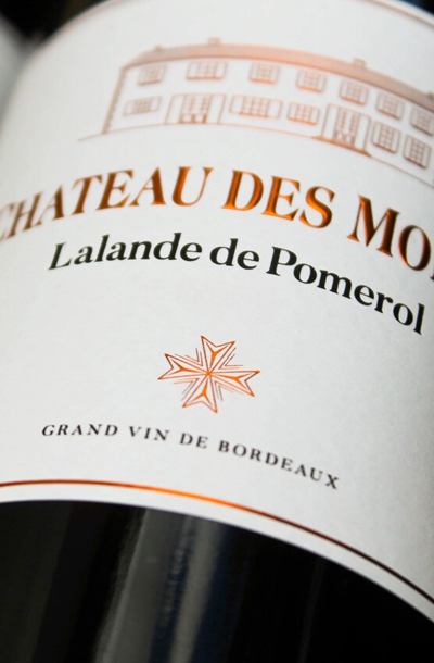 etiquette vin chateau des moines lalande de pomerol